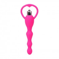 Soft Anal Beads Butt Plug Vibrator (Battery - Red Rose) Soft Anal Beads Butt Plug Vibrator (Battery - Red Rose)