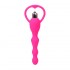 Soft Anal Beads Butt Plug Vibrator (Battery - Red Rose)