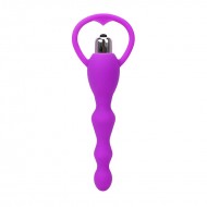 Soft Anal Beads Butt Plug Vibrator (Battery - Purple) Soft Anal Beads Butt Plug Vibrator (Battery - Purple)