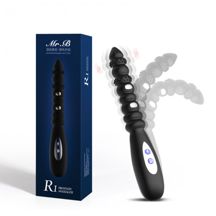 WOWYES - R1 Prostate Massager Electric Shock Anal Vibrator (Chargeable - Black)