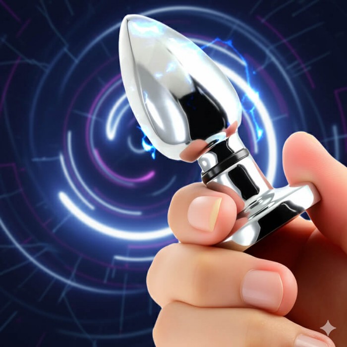 MizzZee - Metal Electro Shock Anal Plug (Wireless Remote - Chargeable) MizzZee - Metal Electro Shock Anal Plug (Wireless Remote - Chargeable)