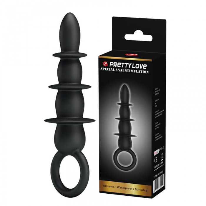 PRETTY LOVE - Fabulous Anal Butt Plug Massager (Black) PRETTY LOVE - Fabulous Anal Butt Plug Massager (Black)