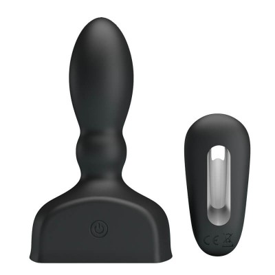 MR PLAY - Remote-Controlled Inflatable Vibrating Anal Plug (Chargeable - Black) MR PLAY - Remote-Controlled Inflatable Vibrating Anal Plug (Chargeable - Black)