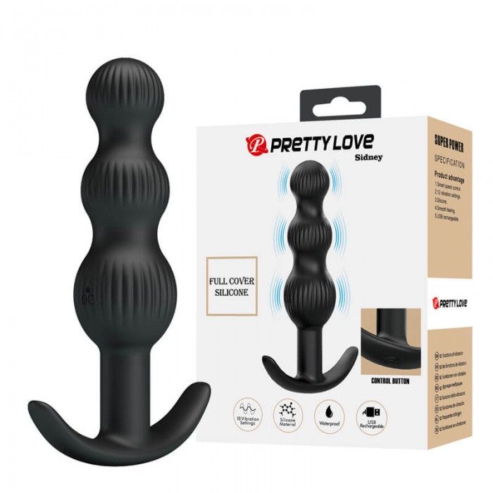 Pretty Love - Sidney Vibrating Anal Bead Massager (Chargeable - Black) Pretty Love - Sidney Vibrating Anal Bead Massager (Chargeable - Black)
