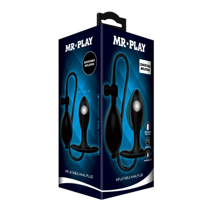 MR PLAY - Inflatable Anal Plug (Black) MR PLAY - Inflatable Anal Plug (Black)