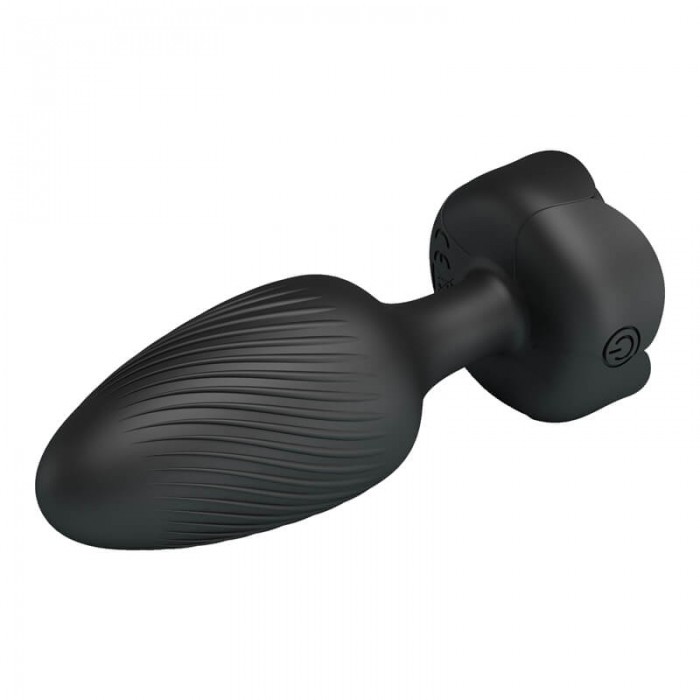 Pretty Love - Varian RGB Light Vibrating Anal Plug (Chargeable - Black) Pretty Love - Varian RGB Light Vibrating Anal Plug (Chargeable - Black)