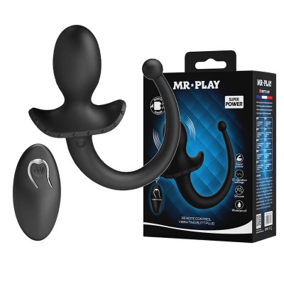 MR PLAY - Vibrating Anal Plug Tail (Wireless Remote - Chargeable)