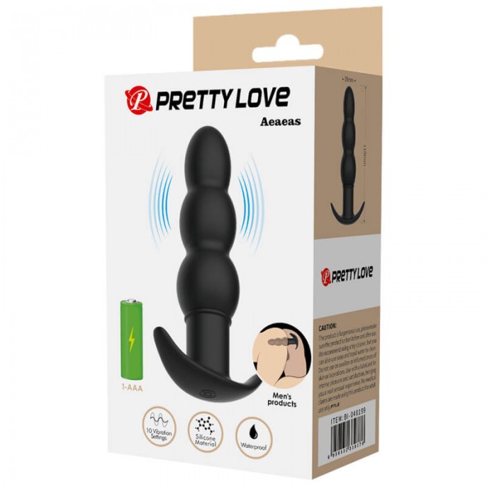 Pretty Love - Aeaeas Vibrating Anal Plug Massager (Battery - Black) Pretty Love - Aeaeas Vibrating Anal Plug Massager (Battery - Black)