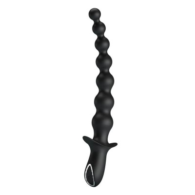 Pretty Love - RIGDON Anal Bead Massager (Chargeable - Black)