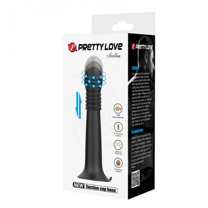PRETTY LOVE - Stellan Thursting Rotating Bead Massager (Chargeable - Black) PRETTY LOVE - Stellan Thursting Rotating Bead Massager (Chargeable - Black)
