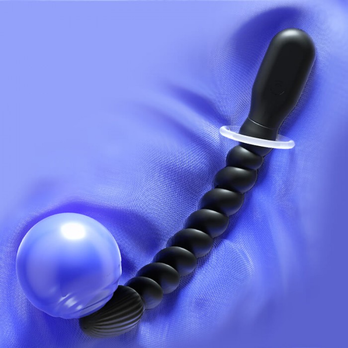 MizzZee - Thread Powerful Vibrating Anal Beads (Chargeable - Black) MizzZee - Thread Powerful Vibrating Anal Beads (Chargeable - Black)