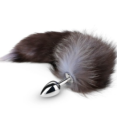 MizzZee - SM Black Fox Metal Tail Anal Plug (Black Fox)