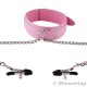 MIZZZEE Pink Neck Collar & Nipple Clamp MIZZZEE Pink Neck Collar & Nipple Clamp