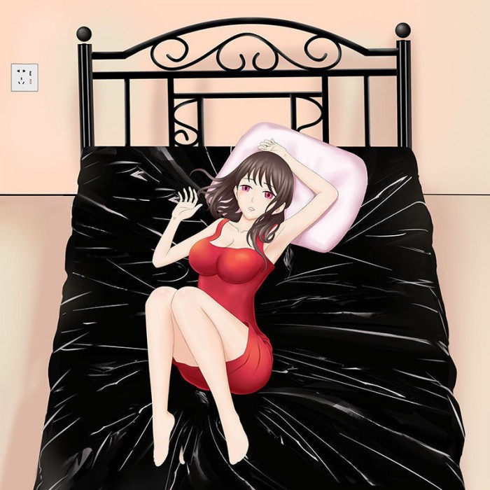 MIZZZEE - PVC Waterproof Sex Fun Bed Sheets (Black) MIZZZEE - PVC Waterproof Sex Fun Bed Sheets (Black)