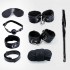 MizzZee - Bondage SM Restraint Set (7 Pieces Set - Black Plush)