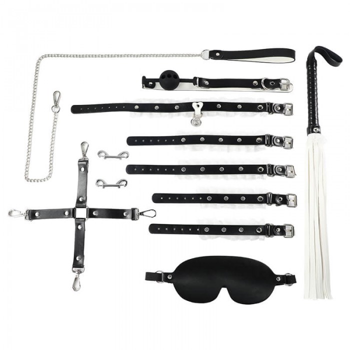 MizzZee - Maid Pleasure Bondage Set SM (Black - White) MizzZee - Maid Pleasure Bondage Set SM (Black - White)