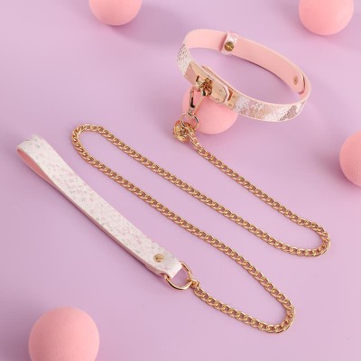 MizzZee - Snake Print Bell Leash Collar SM MizzZee - Snake Print Bell Leash Collar SM