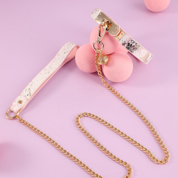 MizzZee - Snake Print Bell Leash Collar SM MizzZee - Snake Print Bell Leash Collar SM