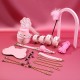 MizzZee - SM Bondage Double Sided 11 Pieces Set (Pink White - Bone Edition) MizzZee - SM Bondage Double Sided 11 Pieces Set (Pink White - Bone Edition)