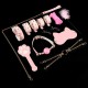 MizzZee - SM Bondage Double Sided 11 Pieces Set (Pink White - Bone Edition) MizzZee - SM Bondage Double Sided 11 Pieces Set (Pink White - Bone Edition)