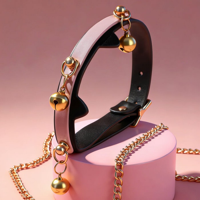 MizzZee - Cat Ear Collar With Leash SM MizzZee - Cat Ear Collar With Leash SM
