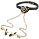 MizzZee - Adult Pacifier Gag With Nipple Clamps Chain Detachable MizzZee - Adult Pacifier Gag With Nipple Clamps Chain Detachable