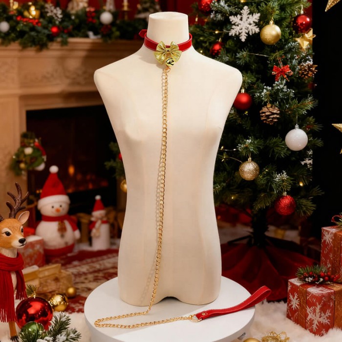 MizzZee - Christmas Charm Detachable Collar With Leash