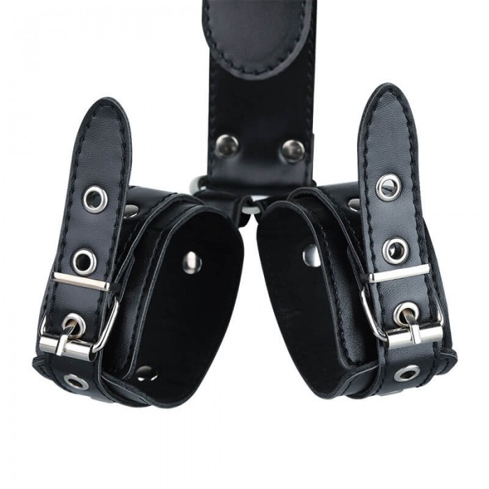 MIZZZEE - Restraint Backhand Collars Mouth Gag Ball Bondage Set (Black) MIZZZEE - Restraint Backhand Collars Mouth Gag Ball Bondage Set (Black)