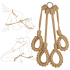 MizzZee - Rope Adjustable Hand And Foot Handcuffs Set