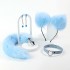 MizzZee - Blue Fox Tail Anal Plug Set (4 Pieces)