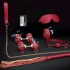 MizzZee - Electric Shock SM Leather 10 Pieces Set (Burgundy)