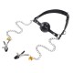 MizzZee - Nipple Clamps With Mouth Gag
