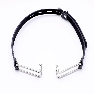 MizzZee - Leather Mouth Hook BDSM (Black)
