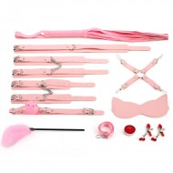 MizzZee - Bondage Restraint Set Antibacterial Edition (11 Pieces Set - Pink) MizzZee - Bondage Restraint Set Antibacterial Edition (11 Pieces Set - Pink)