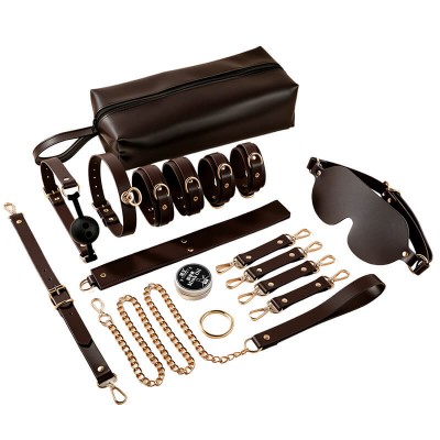 MizzZee - Calfskin Premium Leather BDSM Bondage Set (11 Pieces Set)