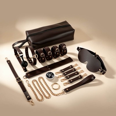 MizzZee - Calfskin Premium Leather BDSM Bondage Set (11 Pieces Set) MizzZee - Calfskin Premium Leather BDSM Bondage Set (11 Pieces Set)