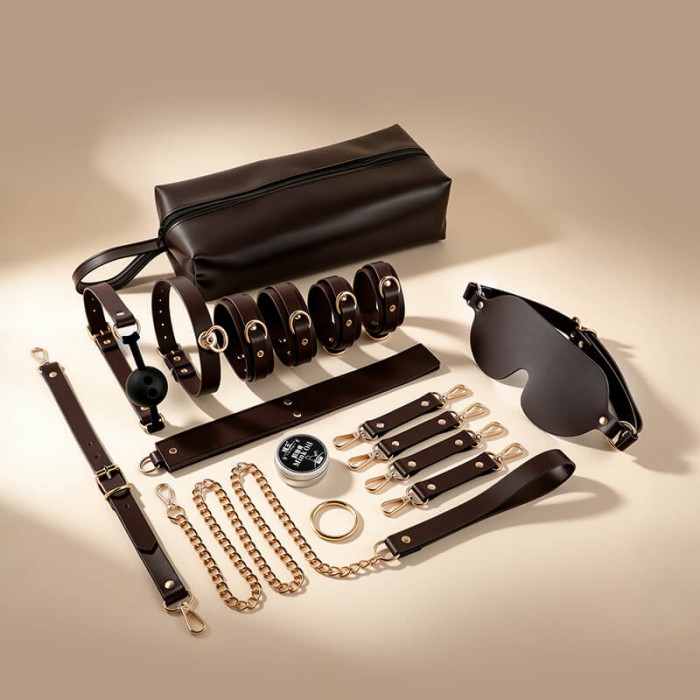 MizzZee - Calfskin Premium Leather BDSM Bondage Set (11 Pieces Set) MizzZee - Calfskin Premium Leather BDSM Bondage Set (11 Pieces Set)