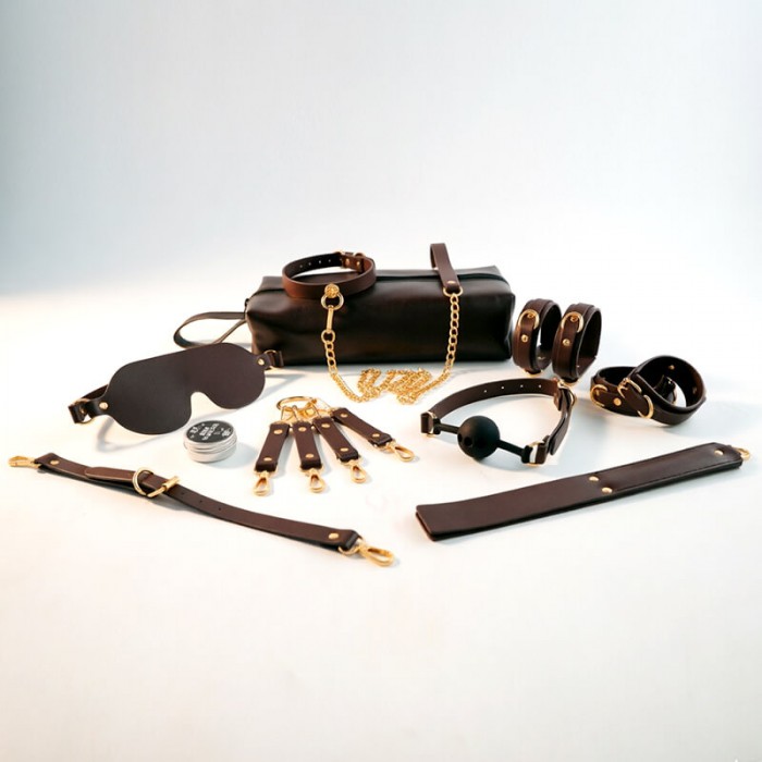 MizzZee - Calfskin Premium Leather BDSM Bondage Set (11 Pieces Set) MizzZee - Calfskin Premium Leather BDSM Bondage Set (11 Pieces Set)