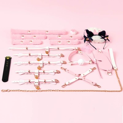 MizzZee - SM Bondage Cat Themed SM Roleplay Outfit (12 Pieces Set)
