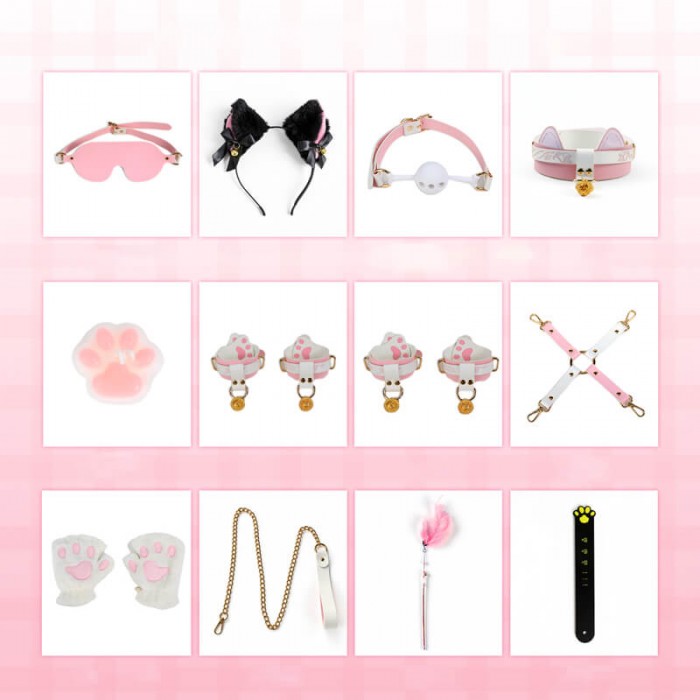 MizzZee - SM Bondage Cat Themed SM Roleplay Outfit (12 Pieces Set) MizzZee - SM Bondage Cat Themed SM Roleplay Outfit (12 Pieces Set)