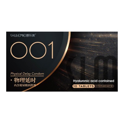 SLM - Hyaluronic Acid Contained Physical Delay 001 Con dom (10Pcs) SLM - Hyaluronic Acid Contained Physical Delay 001 Con dom (10Pcs)