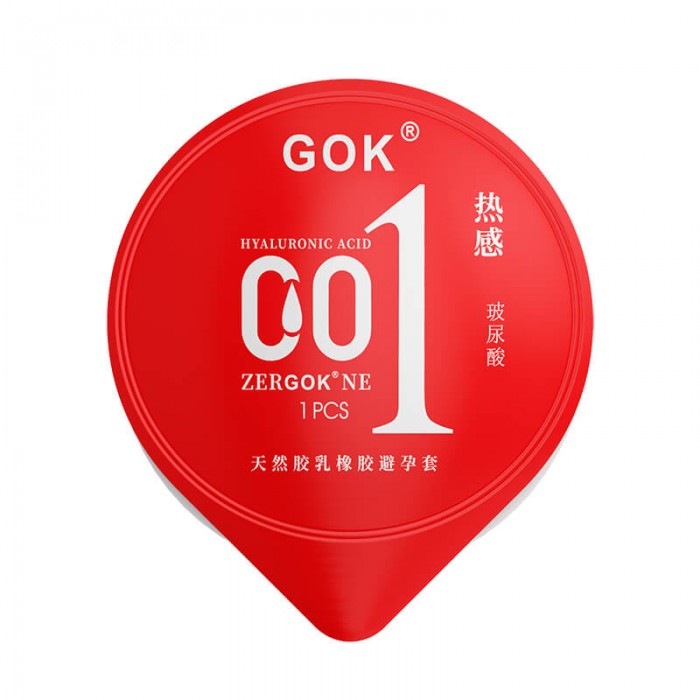 GOK - Hyaluronic Acid Ultra Moisturizing Warming 001 Con dom (10Pcs)