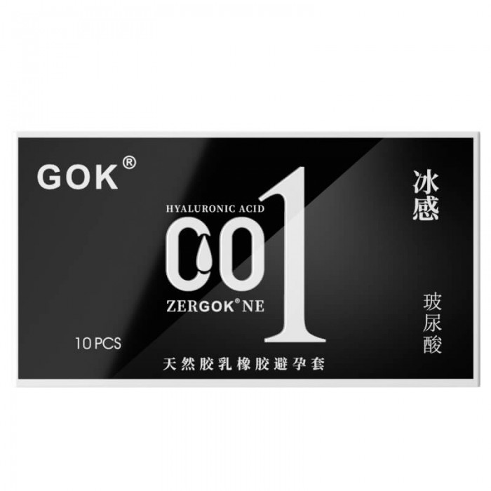 GOK - Hyaluronic Acid Ultra Moisturizing Cooling 001 Con dom (10Pcs)