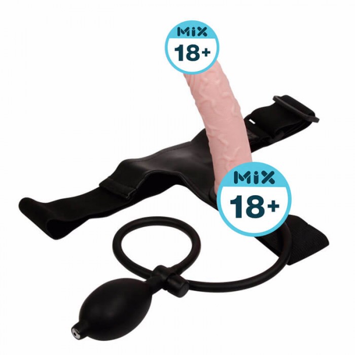 BAILE - Sensual Comfort Inflatable Pump Strap On Dildo (L:17cm - D:4cm) BAILE - Sensual Comfort Inflatable Pump Strap On Dildo (L:17cm - D:4cm)