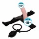 BAILE - Sensual Comfort Inflatable Pump Strap On Dildo (L:17cm - D:4cm)