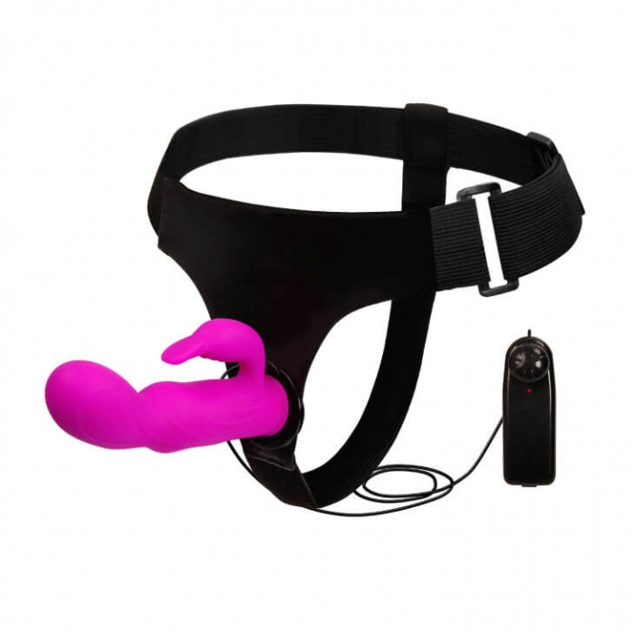 BAILE - Ultra Harness Silicone Strap On Dual Vibrator (L:15.5cm - D:3.7cm) BAILE - Ultra Harness Silicone Strap On Dual Vibrator (L:15.5cm - D:3.7cm)