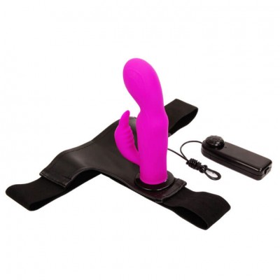 BAILE - Ultra Harness Silicone Strap On Dual Vibrator (L:15.5cm - D:3.7cm) BAILE - Ultra Harness Silicone Strap On Dual Vibrator (L:15.5cm - D:3.7cm)
