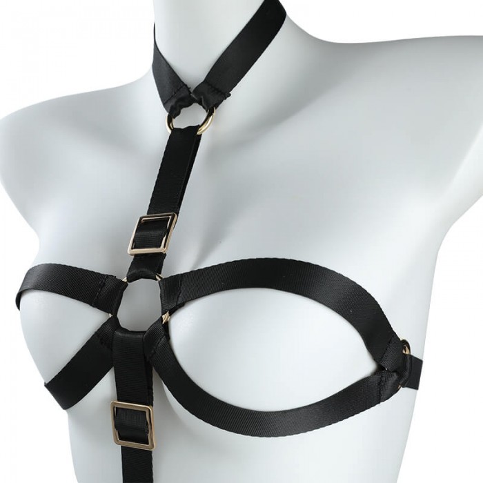 MizzZee - Bondage Breast Strapon Harness (Dildo Sold Separately) MizzZee - Bondage Breast Strapon Harness (Dildo Sold Separately)