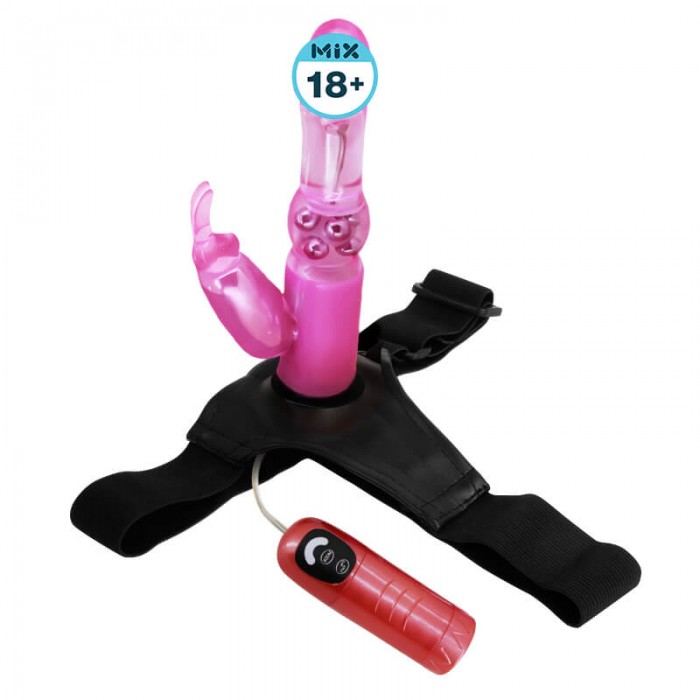 BAILE - Ultra Harness Rotate Vibrators Strap-On (L:18cm - D:3.5cm) BAILE - Ultra Harness Rotate Vibrators Strap-On (L:18cm - D:3.5cm)