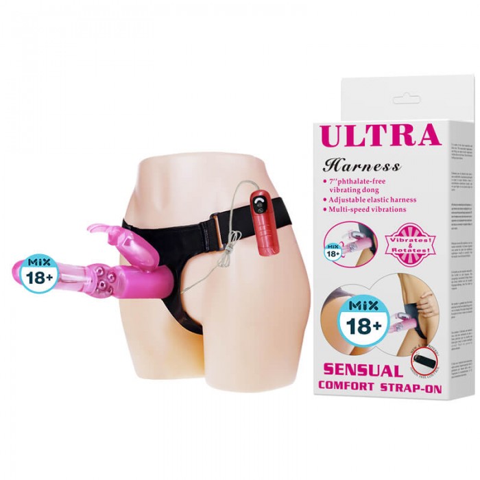 BAILE - Ultra Harness Rotate Vibrators Strap-On (L:18cm - D:3.5cm) BAILE - Ultra Harness Rotate Vibrators Strap-On (L:18cm - D:3.5cm)